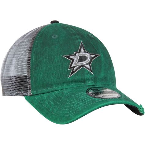 Men's Dallas Stars New Era Kelly Green/White Team Rustic Trucker 9TWENTY Adjustable Snapback Hat ...