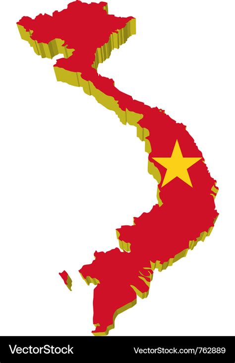 3d map vietnam Royalty Free Vector Image - VectorStock