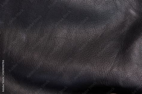 black leather texture seamless. High-resolution texture of folds. black calf leather Stock Photo ...