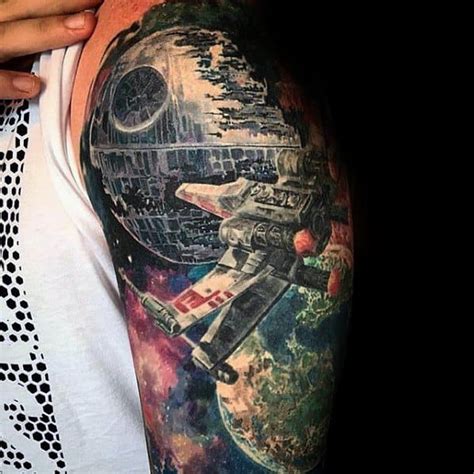 60 Death Star Tattoo Designs For Men - Star Wars Ideas