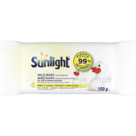 Sunlight Mild Baby Cleansing Face & Body Bar Soap 100g | Bar Soap ...