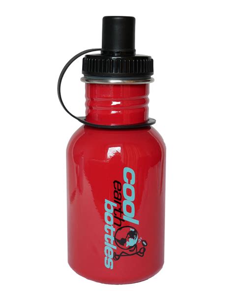 water bottle red 350ml stainless steel sports bottle – Cool Earth Bottles