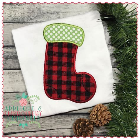 1264 Christmas Stocking Applique Design - Applique & Embroidery Originals