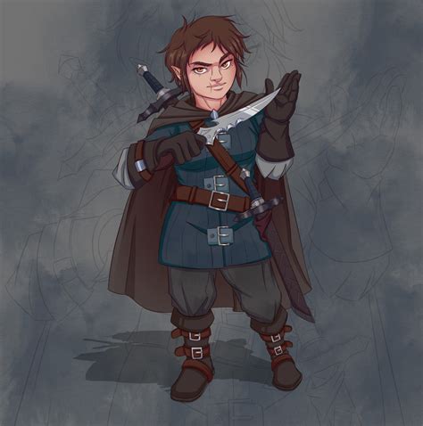 ArtStation - Dungeons And Dragons Character Commission Halfling Rogue Character Modeling, Rpg ...