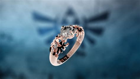 Zelda Engagement Ring Triforce Inspired Rose Gold Engagement - Etsy