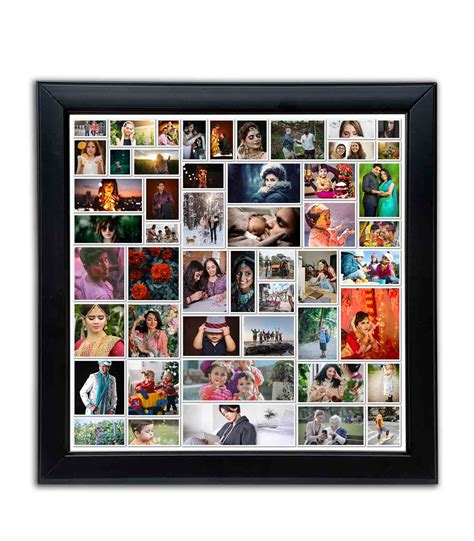 Collage Photo Frame ( Black Frame ) 50 Photos - Anand Gifts