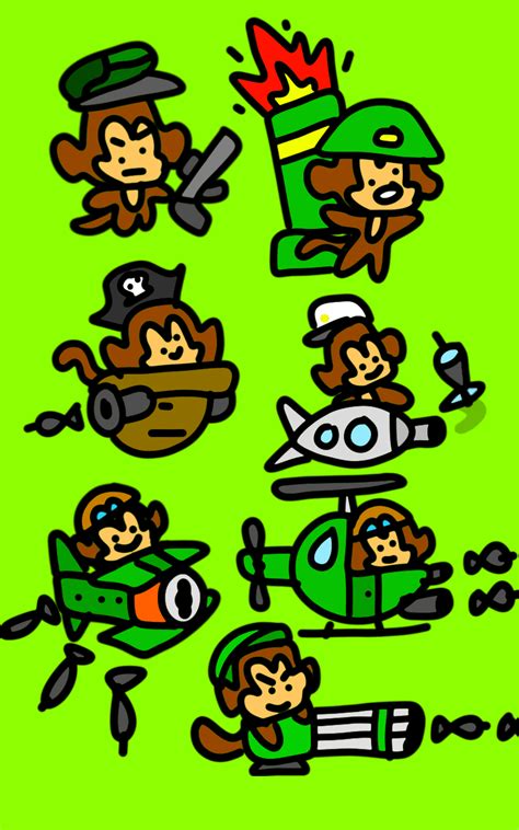 Military monkey in my art style (note: all my drawing are from memory) : r/btd6