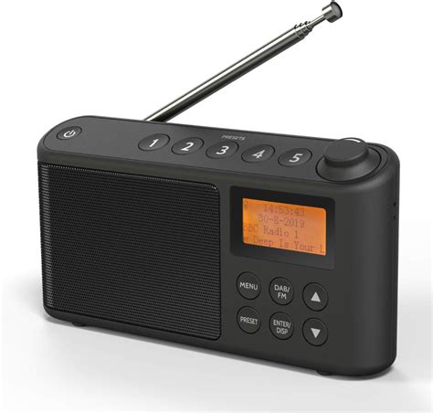 Radio Dab/Dab + y FM, Radio Portátil Digital Alimentado por batería y Red Principal, Radio ...