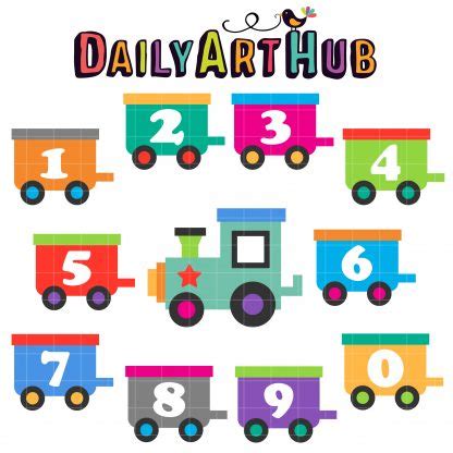 Number Train Clip Art Set – Daily Art Hub – Free Clip Art Everyday