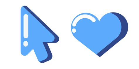 Minimal Blue Heart cursor – Custom Cursor