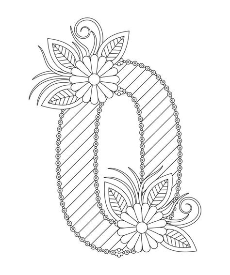 Number coloring page with floral style. 123 coloring page - number 5 Page Number, Number 5 ...