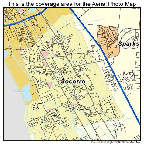 Aerial Photography Map of Socorro, TX Texas