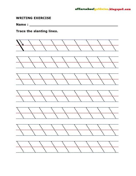 an exercise sheet for writing exercises with lines and numbers on the ...