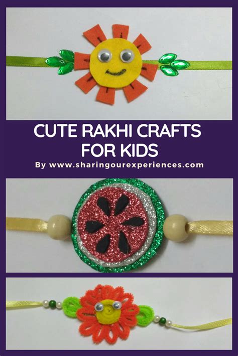 Cute and Easy Rakhi crafts for kids. This Rakhsabandhan make your own Rakhi with foam, pipe ...