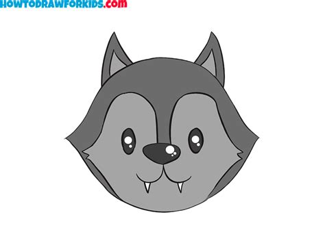 How to Draw a Wolf Face - Easy Drawing Tutorial For Kids