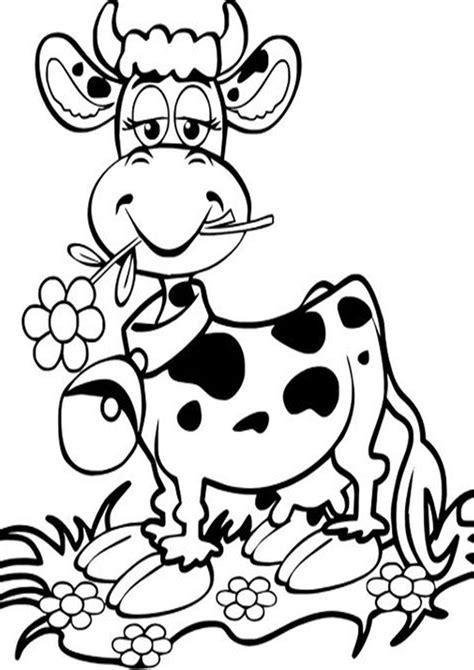 34+ Free Printable Cute Coloring Pages Cow | MoniqueVeronica