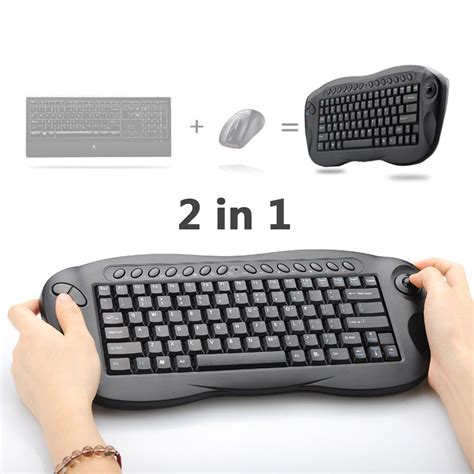 2.4 GHz Wireless 2 in1 Keyboard with Trackball Support PC/Xbox 360/PS3/HTPC | eBay