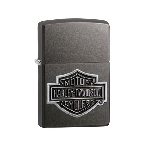 Zippo Lighter Emblem Logo Grey Finish - Gifts from Le Mans 88 UK