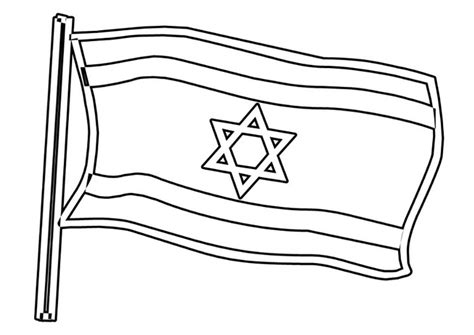 Coloring page Israel flag - img 22930. | Flag coloring pages, Israel flag, Coloring pages