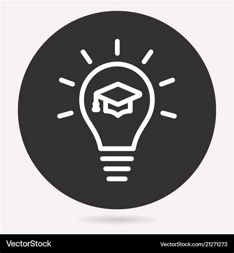 E-learning education icon learn academic study Vector Image