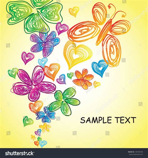 Colorful Crayon Background Stock Vector Illustration 139746796 ...