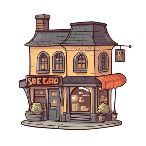 Sherd Street Merchants Store Illustration Vector Illustration Clipart, General Store, General ...