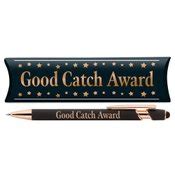 Good Catch Award Black/Rose-Gold Stylus Pen | Positive Promotions