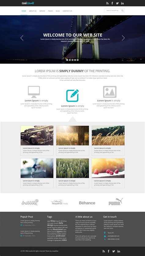 Free Business Web Template PSD | Css Author