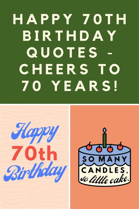 Happy 70th Birthday Quotes - Cheers to 70 Years! - Darling Quote