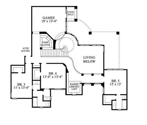 5 Bedroom Spanish Style House Plan with 4334 Sq Ft #134-1339