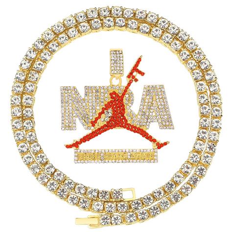 Buy Iced Out Nba Youngboy Pendant Chains for Men Silver Gold Never Broke Again Diamond Tennis ...