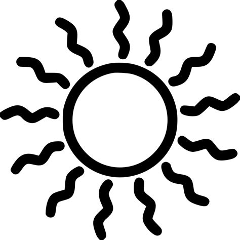 Png File - Simple Sun Outline Clipart - Full Size Clipart (#3947590) - PinClipart