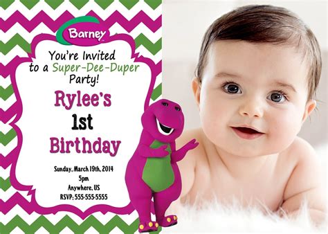 Barney Party Invitations - Mickey Mouse Invitations Templates