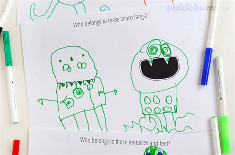 Free Printable Monster Drawing Prompts! - Picklebums