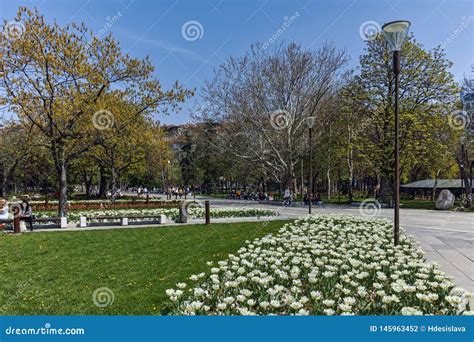 Flower Garden and National Palace of Culture in Sofia, Bulgaria ...