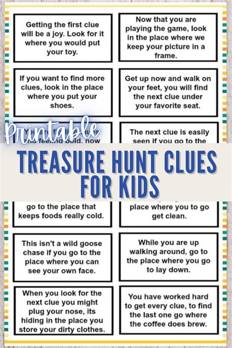 Free Printable Treasure Hunt Clues For Kids – Modafinil24