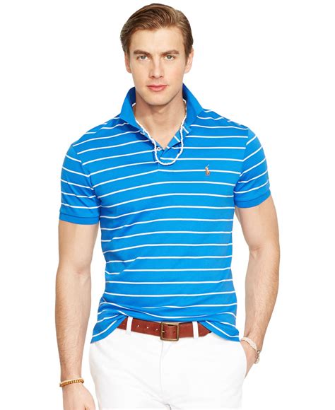 Lyst - Polo Ralph Lauren Striped Pima Soft-touch Polo Shirt for Men