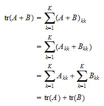 Trace of a matrix