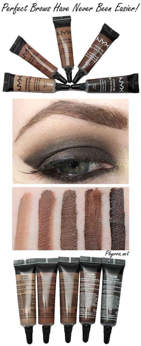 Nyx Eyebrow Gel Review and Swatches - Nyx Eyebrow Gels are an ...