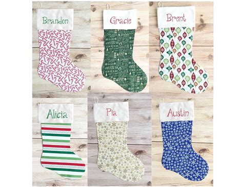 Personalized Christmas Stockings / Name Stockings / Holiday | Etsy