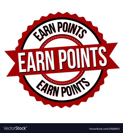 Earn points label or sticker Royalty Free Vector Image