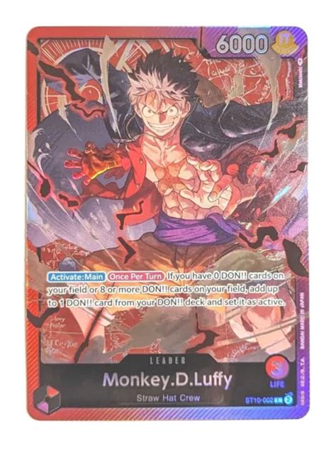 ONE PIECE CARD Game * Monkey D. Luffy ST10-001 Red Purple Ruffy Straw Hat Crew EUR 3,99 ...