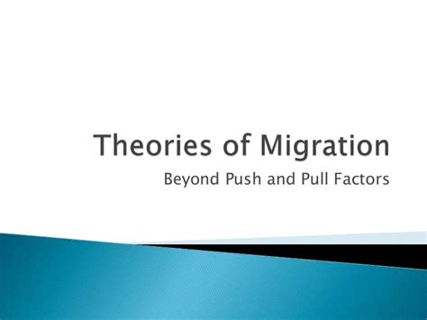 Theories of Migration