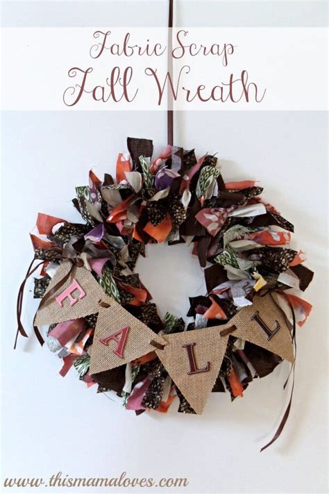 Fabric Scrap Fall Wreath