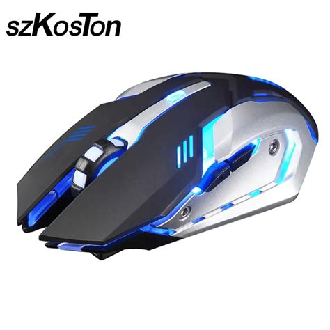 X7 Cool Wireless Gaming Mouse Ergonomic Gaming mouse 2.4GHz Computer Mouse LED Luminous For PC ...