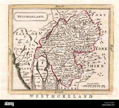 Westmorland england map hi-res stock photography and images - Alamy