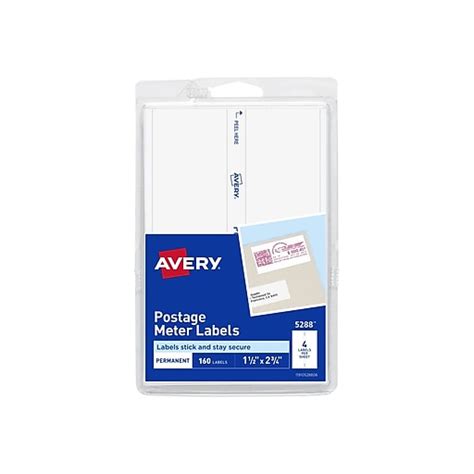 Avery® 5288 Postage Meter Labels, 1-1/2" x 2-3/4" at Staples