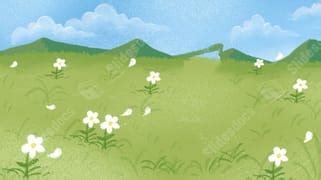 Blue Sky Painted Grassland Cartoon Powerpoint Background For Free Download - Slidesdocs