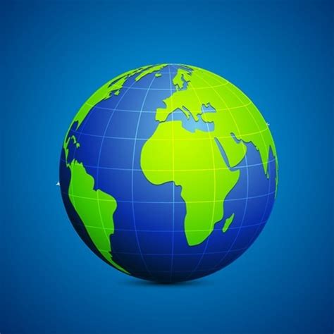 Free Modern Globe Blue and Green Connection vector illustration