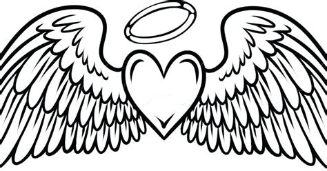 Printable Angel Wings Coloring Pages Angel Wings Coloring Pages At 7920 ...